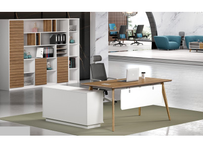 Bureau Ensemble de bureau Étagère Murale Étagère Armoire 2 pièces Pièce de bureau