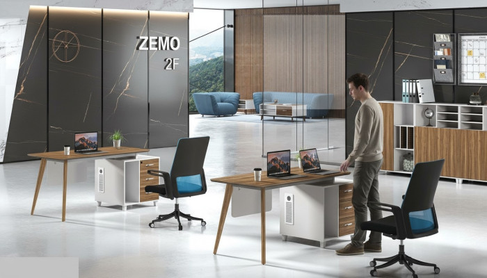 Meubles de bureau de luxe de classe de concepteur de table de bureau d'écriture de travail avec des tiroirs Tables