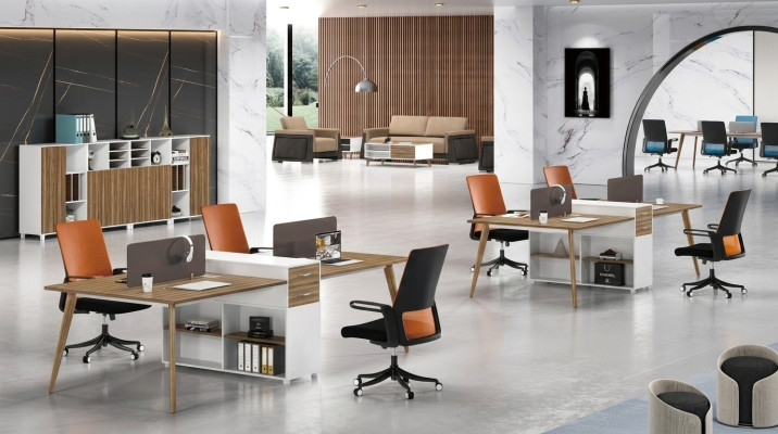 Mobilier de bureau Aménagement Tables Table Bureau Centre d'appels Bois