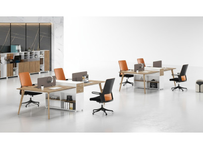 Mobilier de bureau Aménagement Tables Table Bureau Centre d'appels Bois