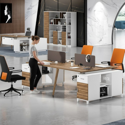 Mobilier de bureau Table équipement Centre d'appels 4 postes de travail