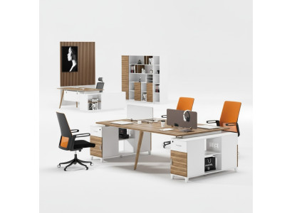 Mobilier de bureau Table équipement Centre d'appels 4 postes de travail