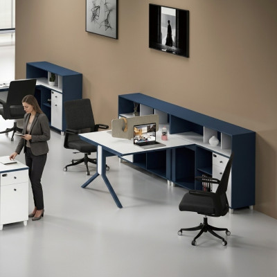 Étagère de bureau Double poste de travail Mobilier de bureau Meubles