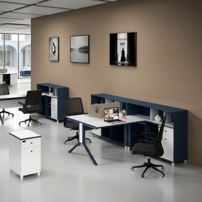 Étagère de bureau Double poste de travail Mobilier de bureau Meubles