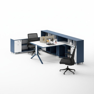 Étagère de bureau Double poste de travail Mobilier de bureau Meubles