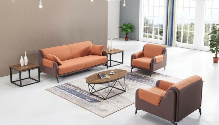 Canapé Canapé Tissu d'ameublement Canapés Suite d'ameublement 3+1+1 Siège Mobilier de bureau