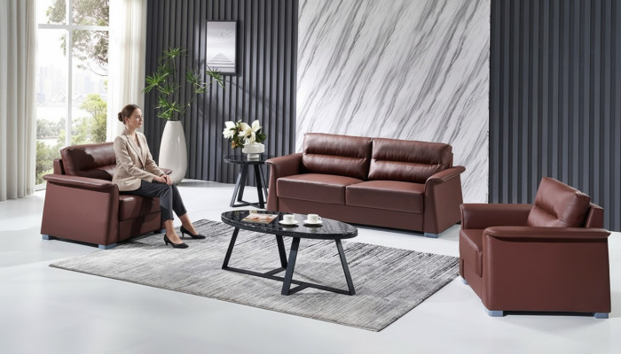 Canapé Canapé Rembourrage Canapé en Cuir Canapés Rembourrage Ensemble 3+1+1 Places Ensemble de Mobilier de Bureau