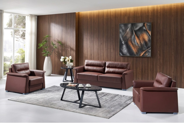 Canapé Canapé Rembourrage Canapé en Cuir Canapés Rembourrage Ensemble 3+1+1 Places Ensemble de Mobilier de Bureau