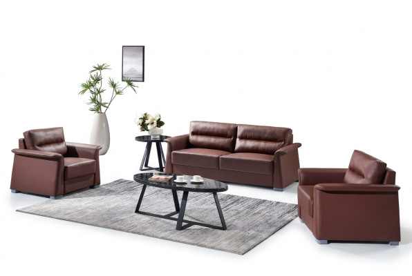 Canapé Canapé Rembourrage Canapé en Cuir Canapés Rembourrage Ensemble 3+1+1 Places Ensemble de Mobilier de Bureau