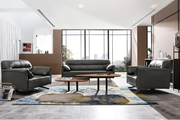 Ensemble de canapé design moderne Ensemble de canapés en cuir de luxe 3+1+1
