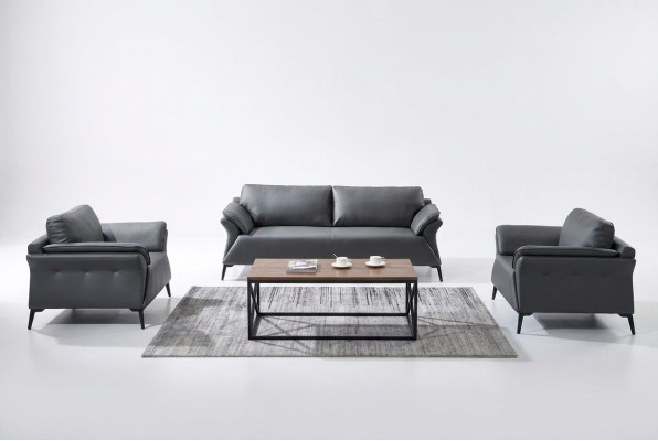 Canapé Canapé Tissu Suite Siège Canapés Canapés 3+1+1 Places Mobilier de Bureau neuf