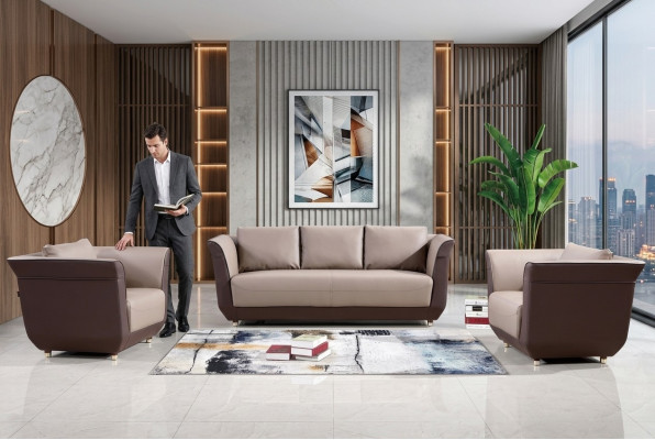 Canapé Canapé Tapisserie Siège Design Suite 3+2+1 Canapés Canapés Canapés en Tissu Bureau