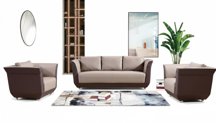 Canapé Canapé Tapisserie Siège Design Suite 3+2+1 Canapés Canapés Canapés en Tissu Bureau