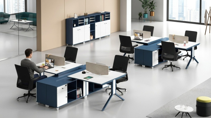 Centre d'appels 2 postes de travail Bureau Mobilier de bureau Aménagement Équipement
