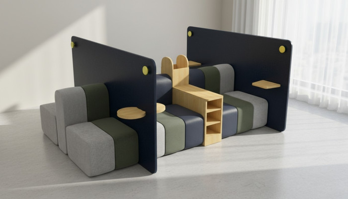 Mobilier de salle d'attente suite de sièges Hôtel Bureau Cabinet d'avocat Pratique Ameublement Textile nouveau