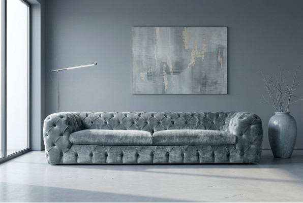 Canapés design Chesterfield en cuir de luxe canapé en tissu xxl grand canapé