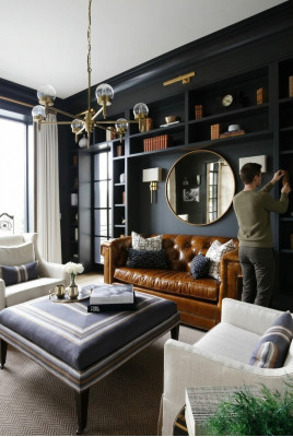 Canapé Chesterfield 3 places en cuir style classique de luxe Braun.