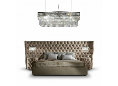 Rembourrage de lit Lits doubles de luxe Chambre à coucher Textile Chesterfield King Size