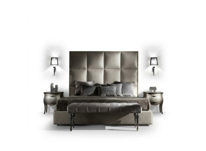 Lit double Lits Designer textile Mariage Lit moderne Chambre Lit Revêtement textile