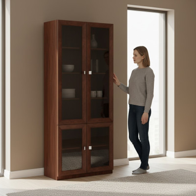 Armoire Armoire en bois Bibliothèque Commode Bureau Système mural Étagère Mobilier Armoires