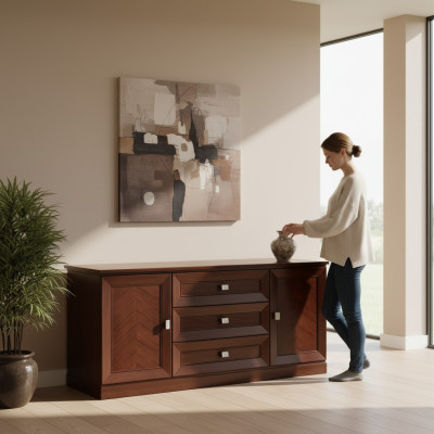 Armoire TV design Meuble TV Commode Buffet Bas Armoire Armoire Etagère Salon de Luxe