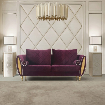 Canapé 3 places Canapés Canapé Tissu Suite Design Métal Moderne Canapés