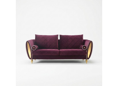 Canapé Canapé Tapisserie 2 places Canapés Canapé Ensembles de sièges Design Club Velours