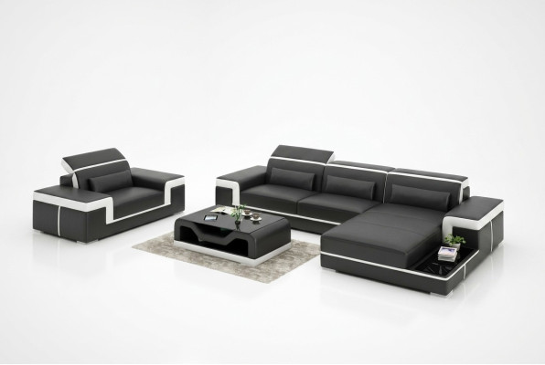 Ensemble de canapé d'angle Canapé Rembourrage Suite d'angle Fauteuil Paysage de vie en forme de L