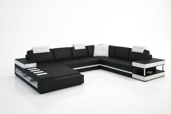 Canapé en forme de U Suite de tapisserie de meubles Paysage de vie Design Canapé d'angle de luxe