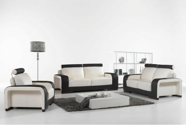 Ensemble de canapés design Canapés Canapés Rembourrage Ensembles de 3 places Ensemble en cuir