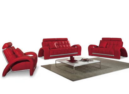 Canapé en cuir canapé ensemble de canapé neuf 3+2 places design suite de canapé moderne