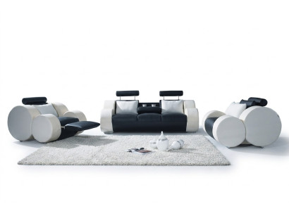 Ensemble de canapés Sets Set Canapés Design Canapés Rembourrage Cuir 311 Canapé 3 places
