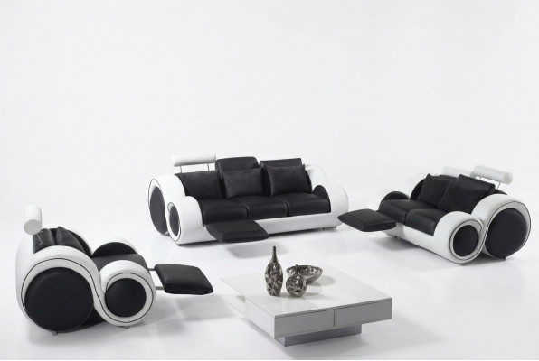 Ensemble de canapé 3+2+1 Fonction Relax Canapé en cuir Sets de canapés
