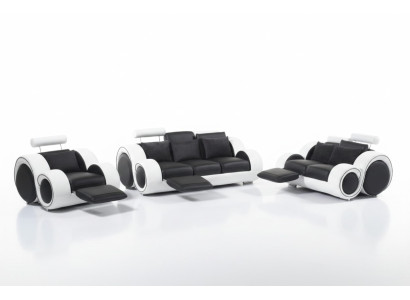 Ensemble de canapés design 3+1+1 Canapé en cuir Suite Canapé Rembourrage Set