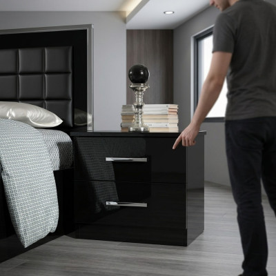 Table de nuit Console côté Dormir Consoles de chambre de designer des tables en métal Brille