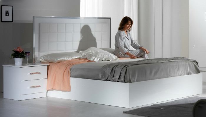 Lit classique Lit d'hôtel Lit rembourré Lit double 160x200 ou 180x200cm nouveau