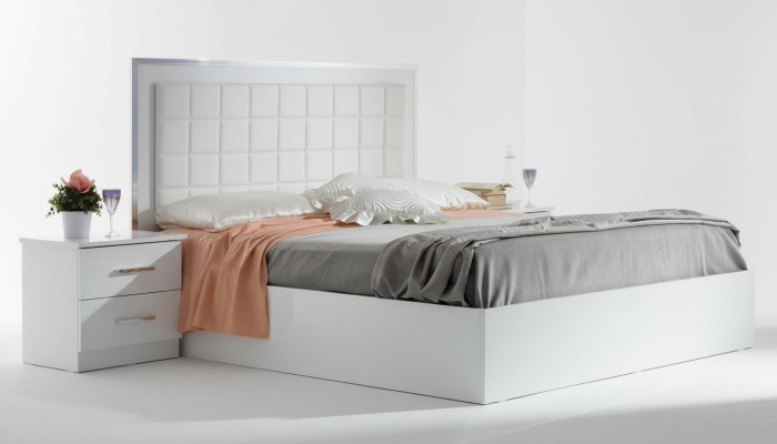 Lit classique Lit d'hôtel Lit rembourré Lit double 160x200 ou 180x200cm nouveau