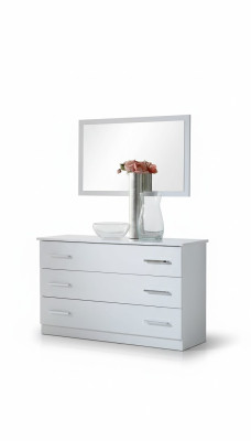 Miroir + commode Armoire Commodes Bahut Ensemble de chambre Déco Bois