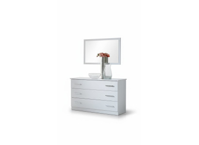 Miroir + commode Armoire Commodes Bahut Ensemble de chambre Déco Bois