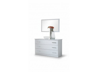 Miroir + commode Armoire Commodes Bahut Ensemble de chambre Déco Bois
