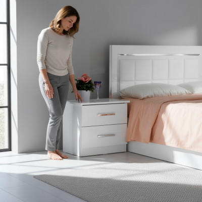 Conception Table de nuit Console en métal Tables Consoles Gloss Chambre de sommeil Side