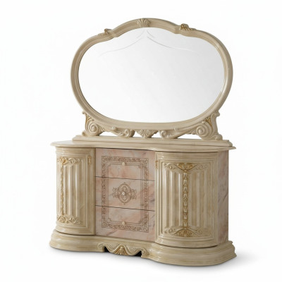 Miroir Commode Armoire Commodes Bahut Ensemble de chambre Bois Style moderne neuf