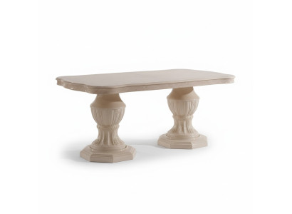 Table de salle à manger ovale luxueuse : meuble au design exclusif en bois italien