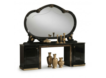 Miroir sur pied en verre, meuble de design italien. Miroir sur pied, table-console nouvelle.