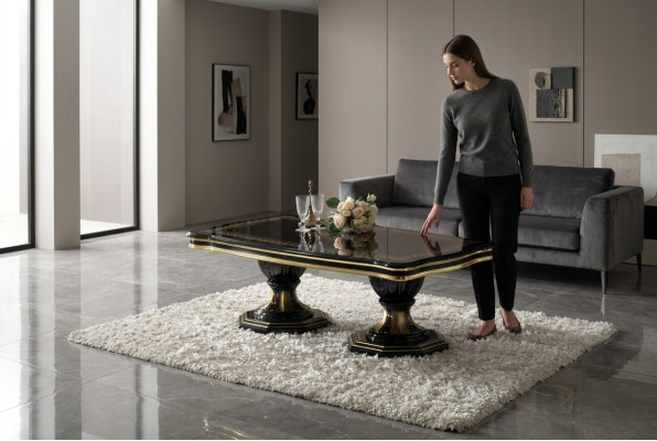 Table basse de design de luxe Tables d'appoint de salon en café Mobilier italien de salon