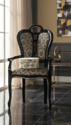 Chaise en bois Chaise de salle à manger Designer Textile Chaises royales Fauteuil Italie Meubles