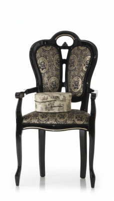 Chaise en bois Chaise de salle à manger Designer Textile Chaises royales Fauteuil Italie Meubles