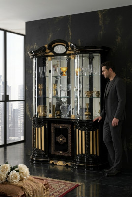 Vitrine Armoire en verre Salon Vitrine Vitrines armoire XXL Mobilier neuf