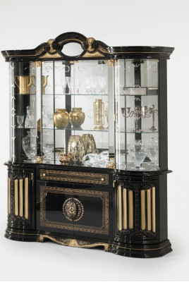 Vitrine Armoire en verre Armoire de salon Vitrine Vitrines Meubles italiens Bois