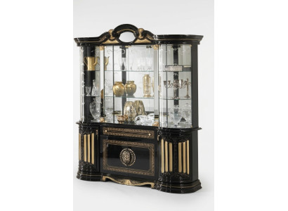 Vitrine Armoire en verre Armoire de salon Vitrine Vitrines Meubles italiens Bois
